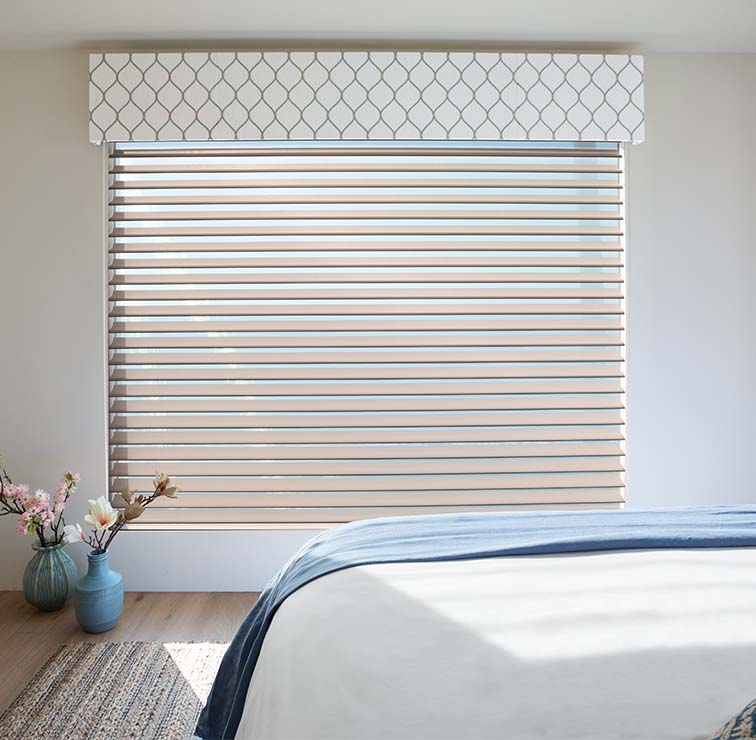 Sheer Shades in a large bedroom window