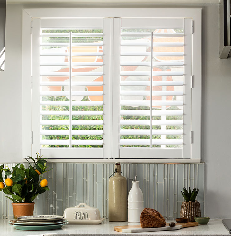 Eco-Wood Shutters in a Kitchen